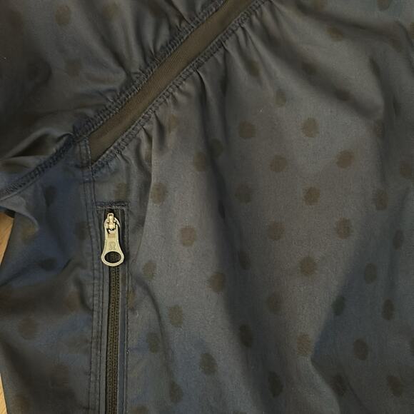 Lululemon Gather And Sprint Jacket Ghost Dot Deep Navy Black / Black Size 8 - Picture 7 of 14